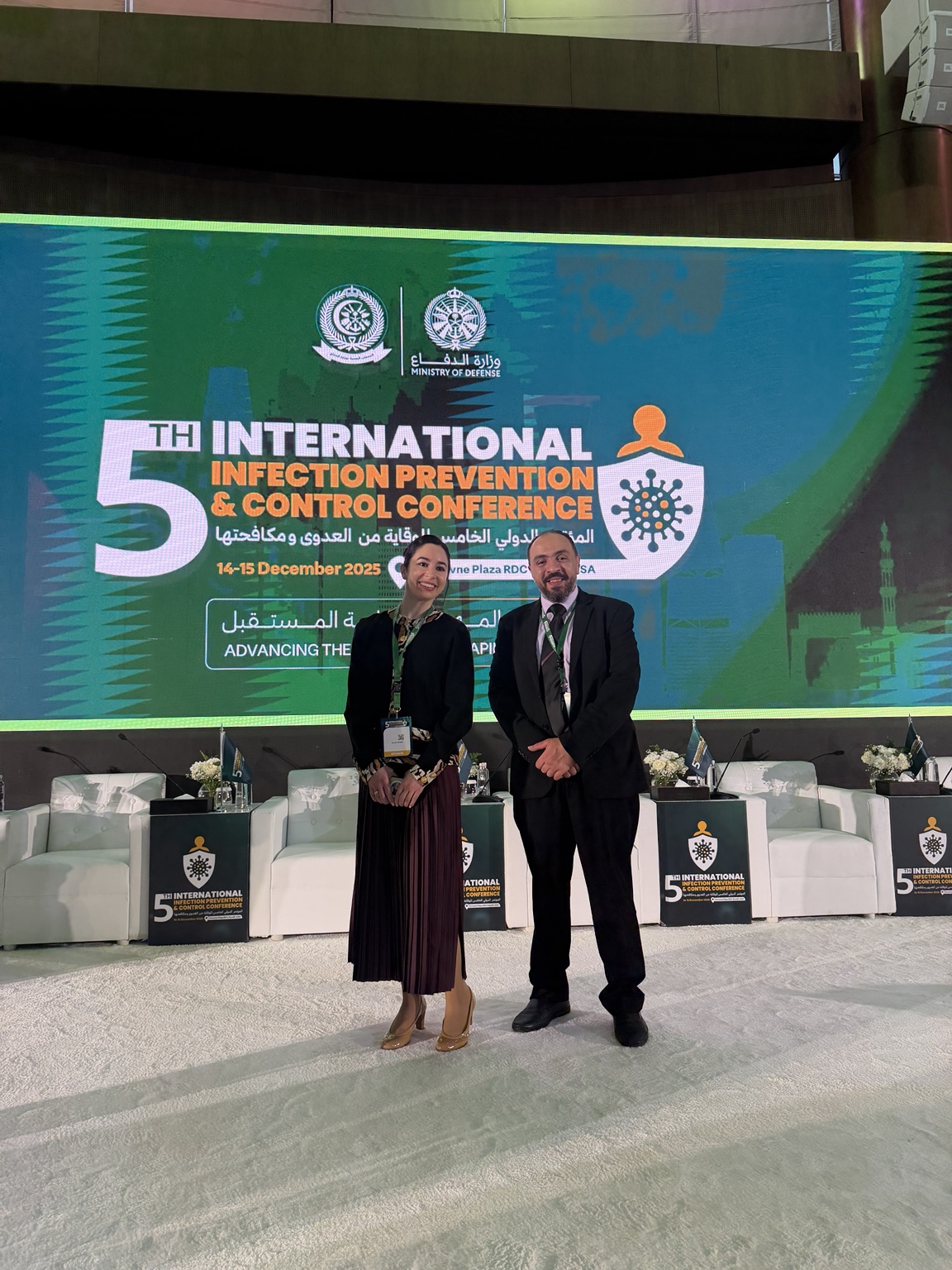 Dr. Mohamed Salama at the 5th International Infection Prevention and Control Conference in 2025