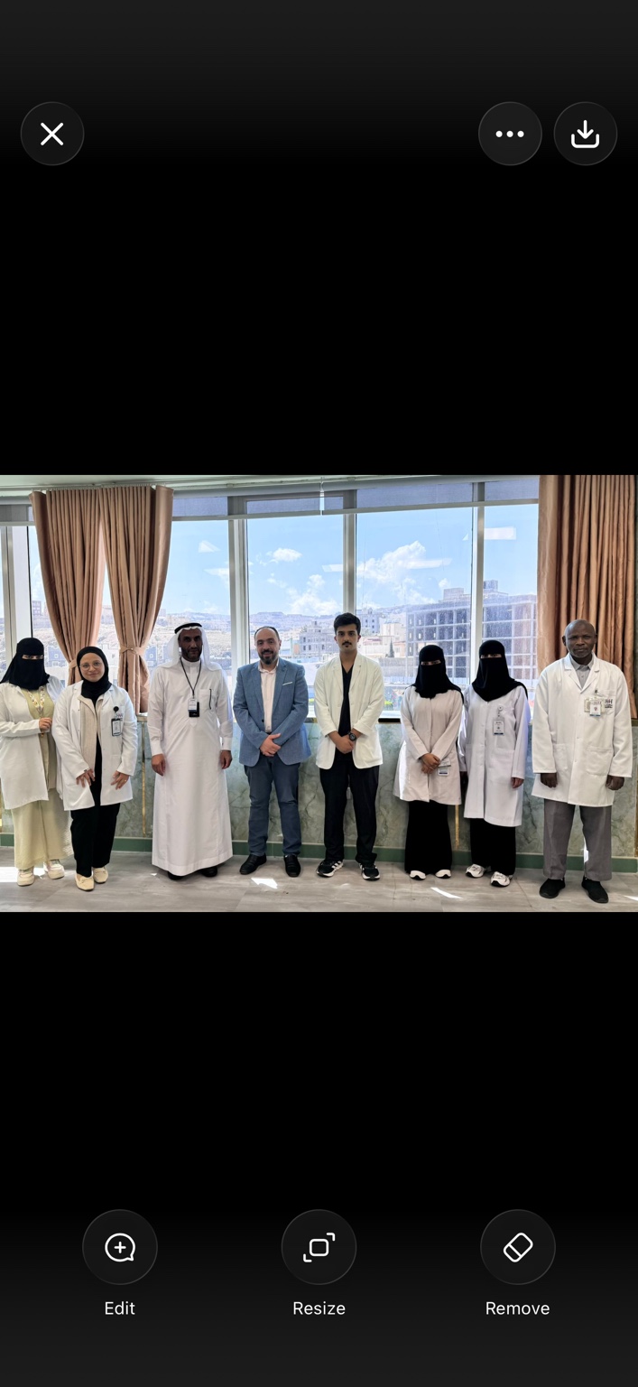 Dr. Mohamed Salama with a hospital infection prevention team