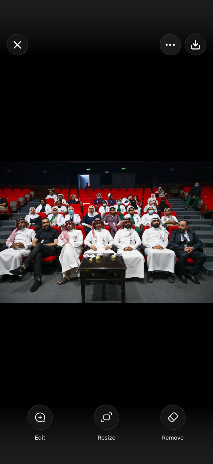 Dr. Mohamed Salama with healthcare professionals during a hospital engagement event